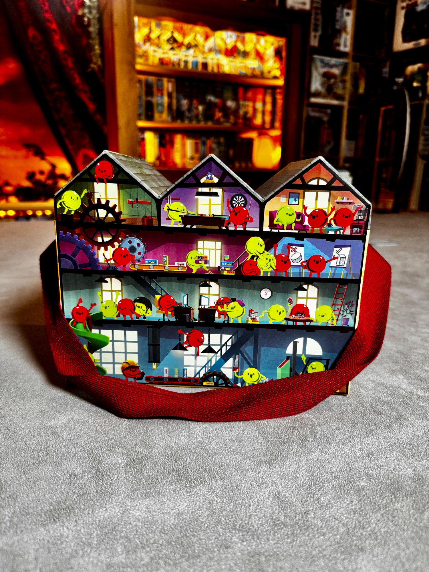 Illustration Grande boîte de rangement des boîtes biseaux