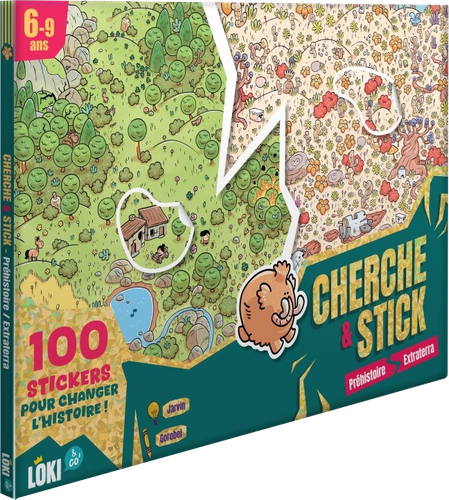 Illustration Cherche & Stick : Préhistoire - Extraterra
