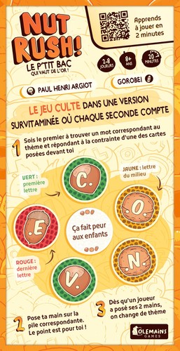 Illustration Nut Rush ! Le p’tit bac qui vaut de l’or !