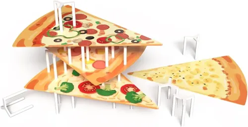 Illustration Leaning Tower of Pizza